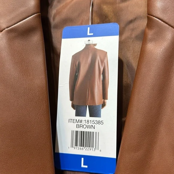NWT Steve Madden Ladies' Faux Leather Blazer - Picture 7 of 8